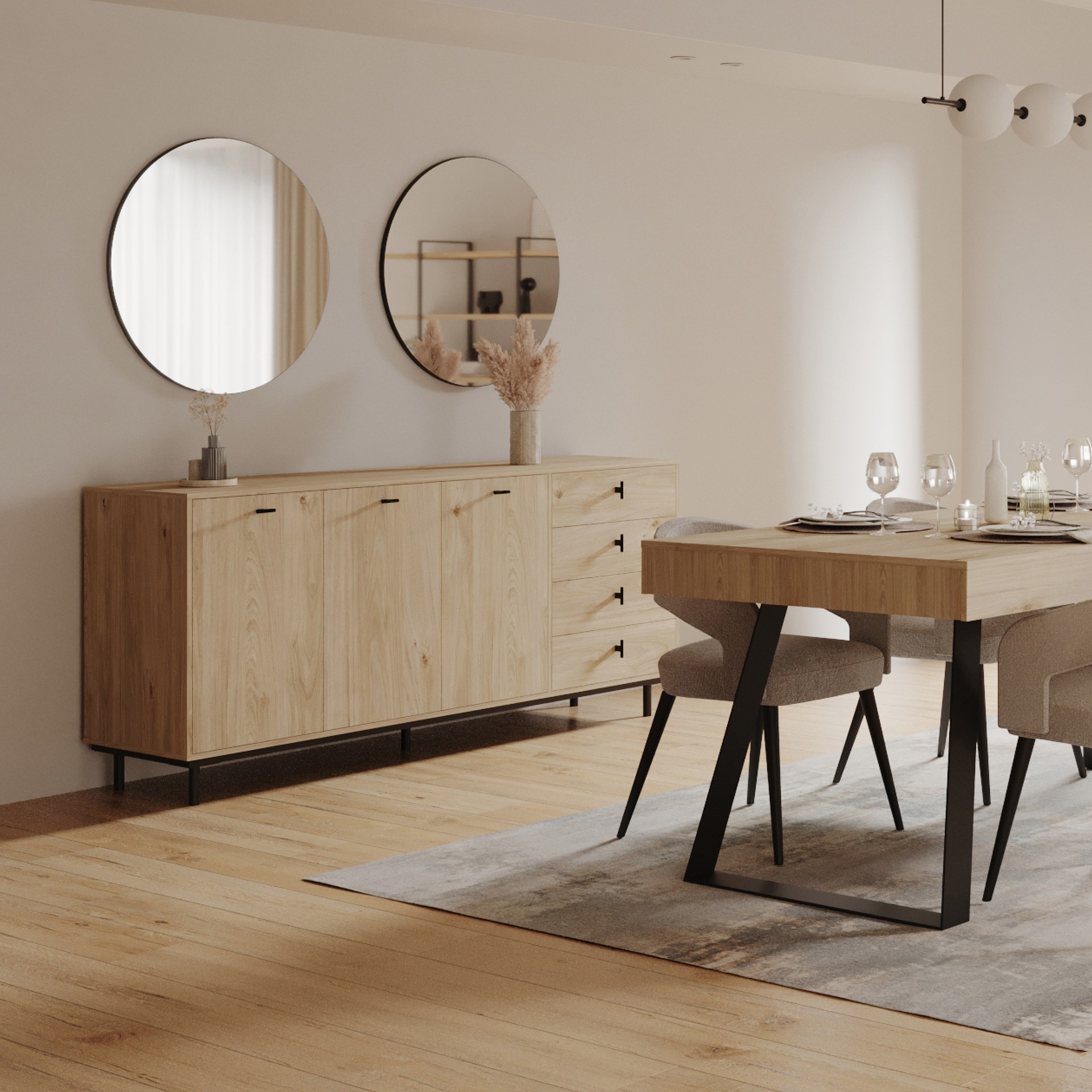 Aparador JOM Industria Peniche 3PT+4GAV