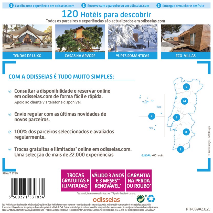 PACK ODISSEIAS ESCAPADINHAS INSOLITAS