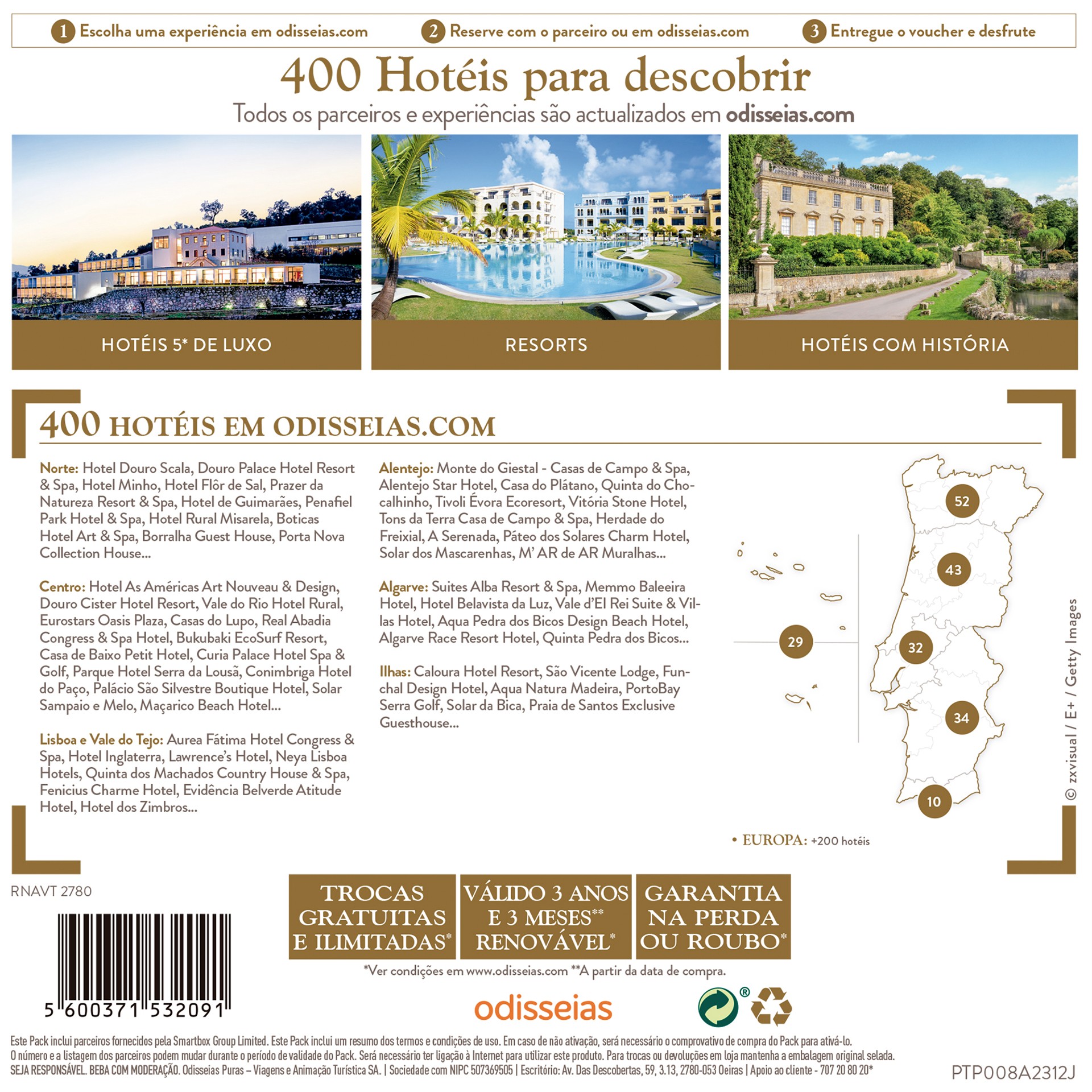 PACK ODISSEIAS HOTEIS DE SONHO & SPA
