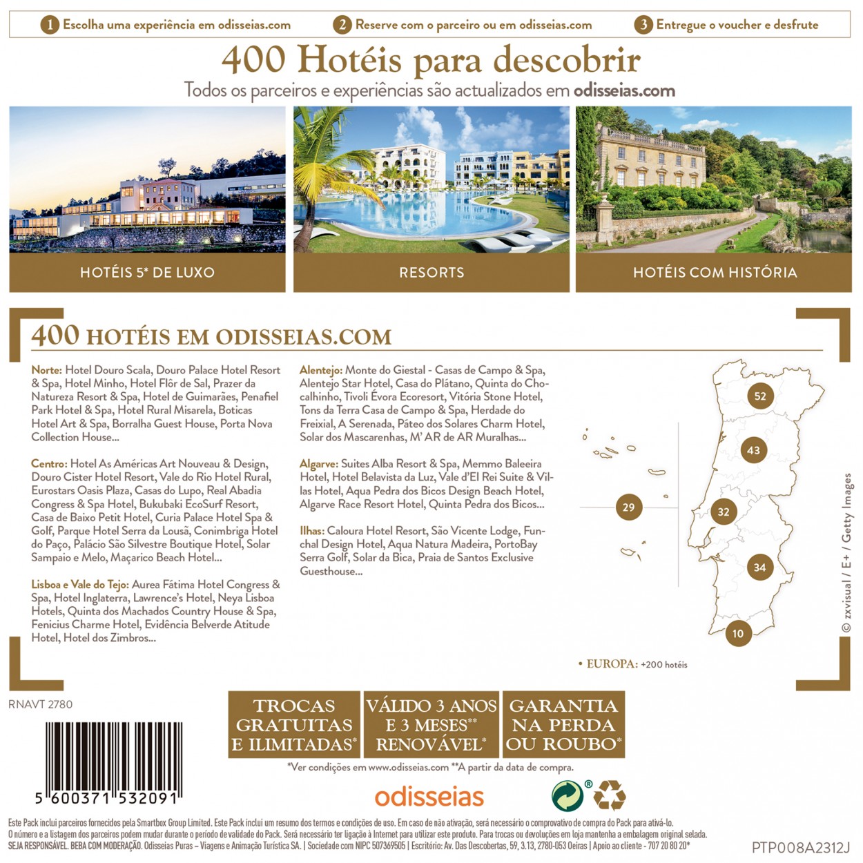 PACK ODISSEIAS HOTEIS DE SONHO & SPA