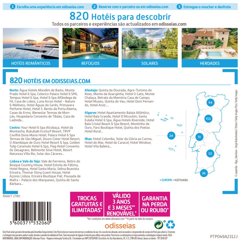 PACK ODISSEIAS REFUGIOS ROMANTICOS
