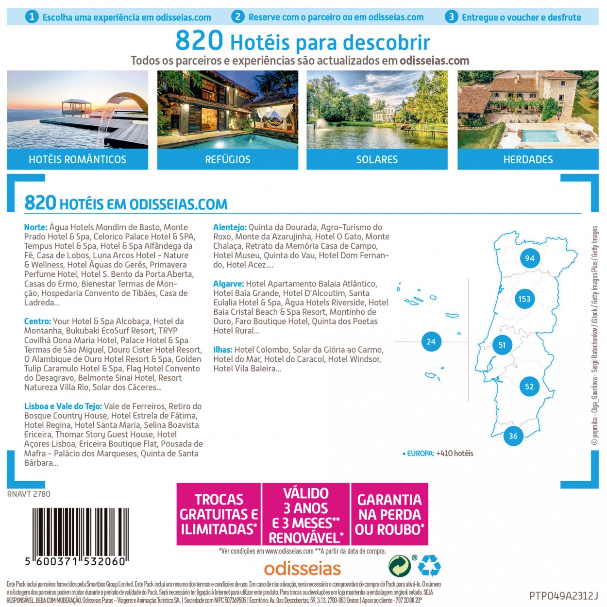 PACK ODISSEIAS REFUGIOS ROMANTICOS