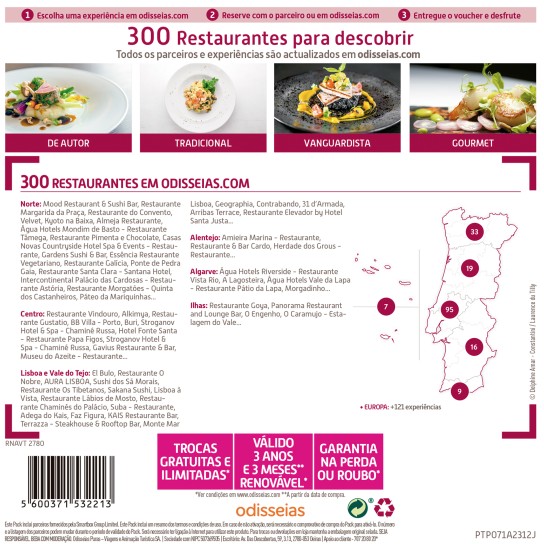 PACK ODISSEIAS JANTAR DE CHEF A DOIS - Image product