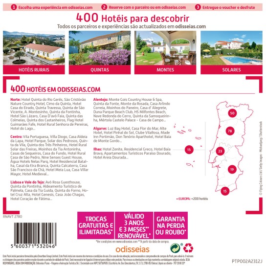 PACK ODISSEIAS FUGAS COM JANTAR - Image product