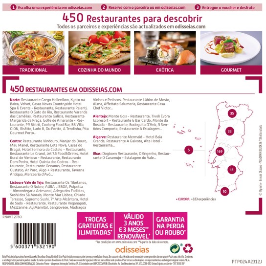 PACK ODISSEIAS JANTAR A DOIS - Image product