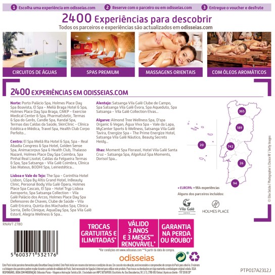 PACK ODISSEIAS TOP SPA A DOIS - Image product