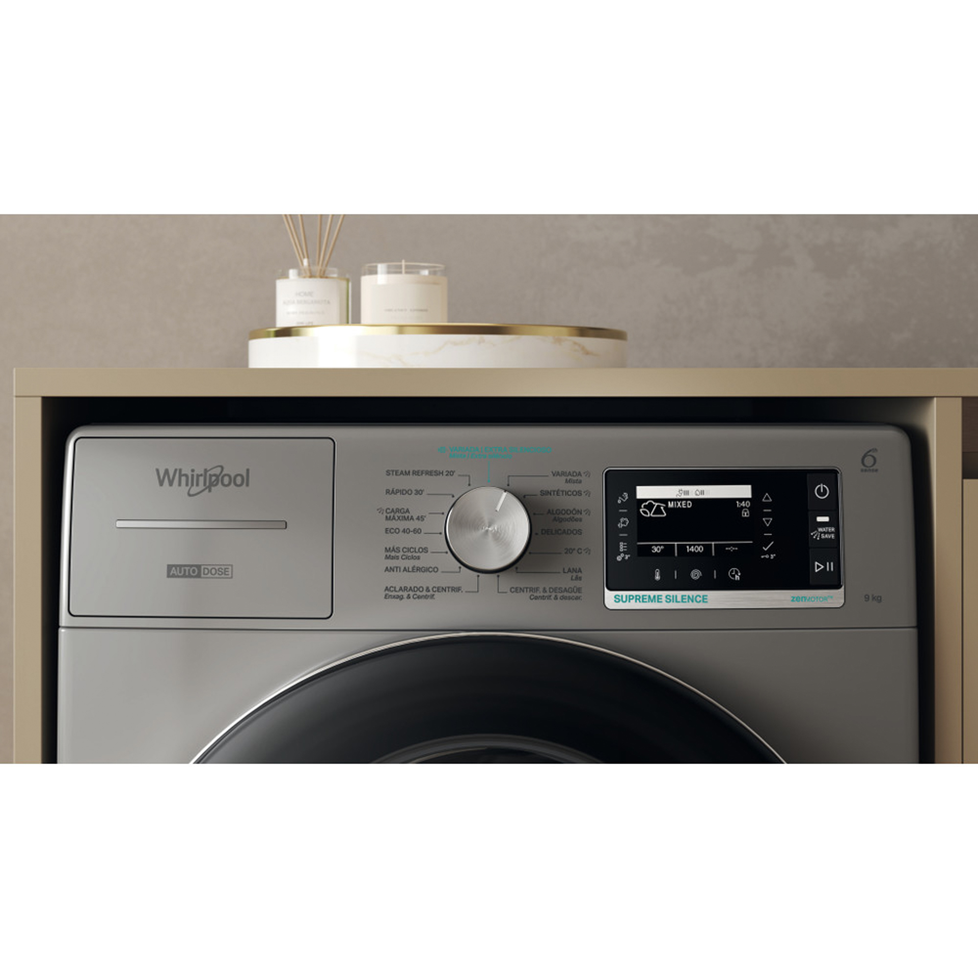 Máquina de Lavar Roupa WHIRLPOOL W8 99ADS SILENCE SPT