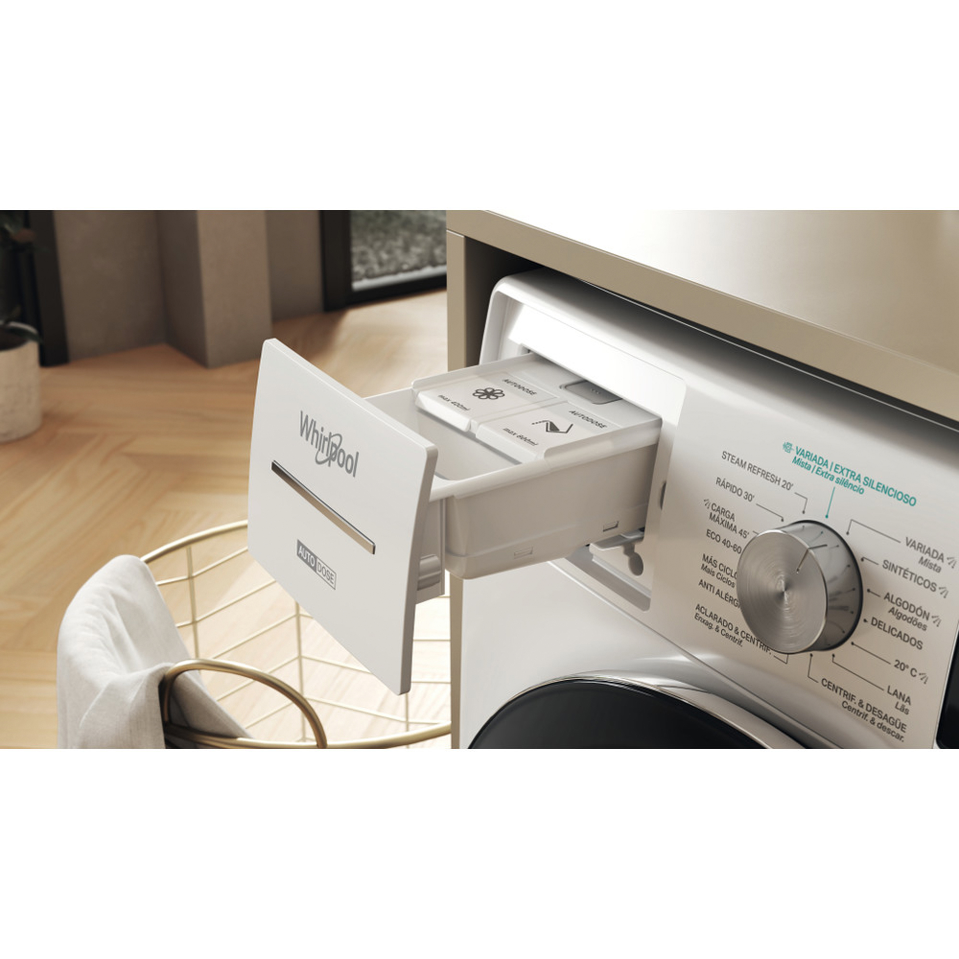 Máquina de Lavar Roupa WHIRLPOOL W8 09AD SILENCE SPT