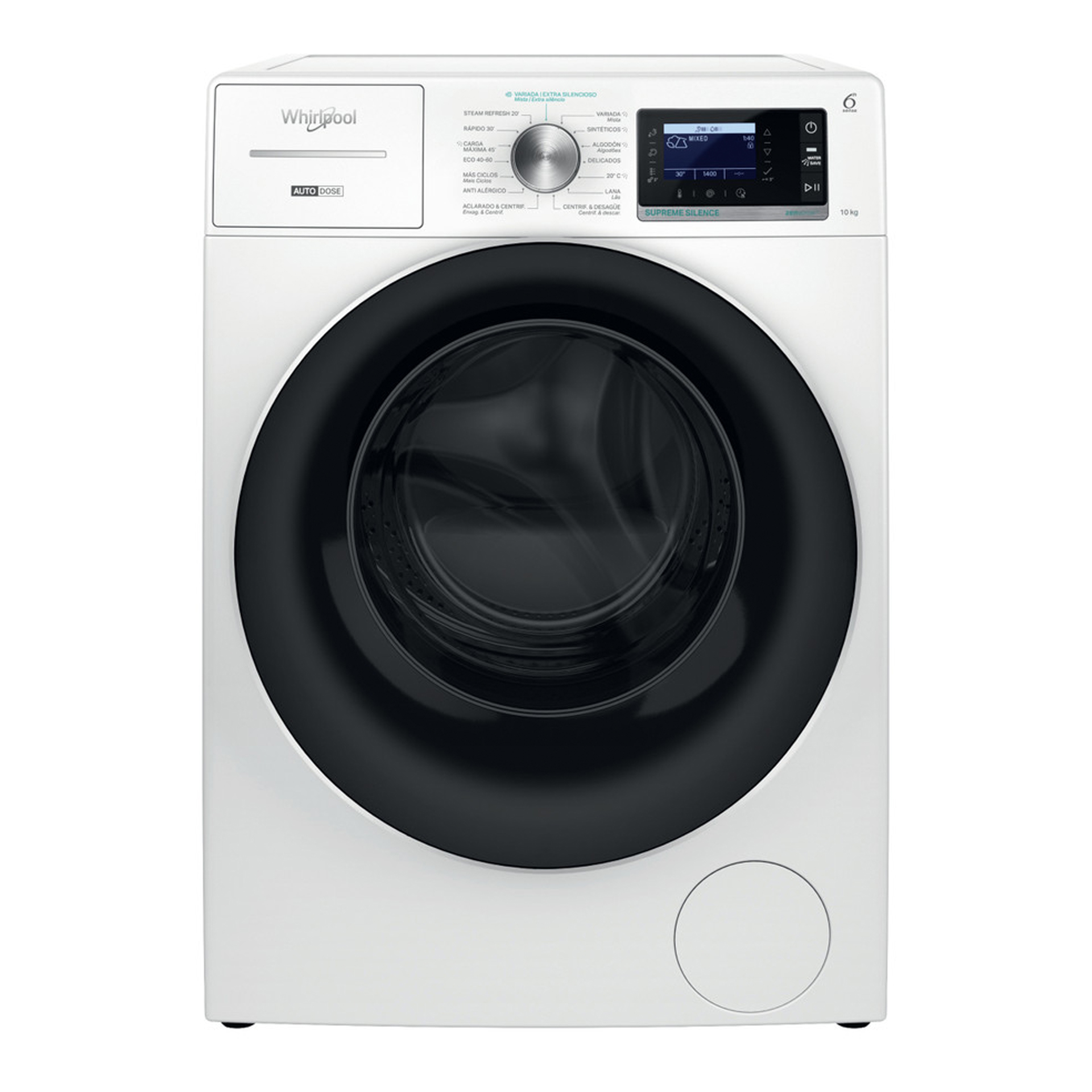 Máquina de Lavar Roupa WHIRLPOOL W8 09AD SILENCE SPT