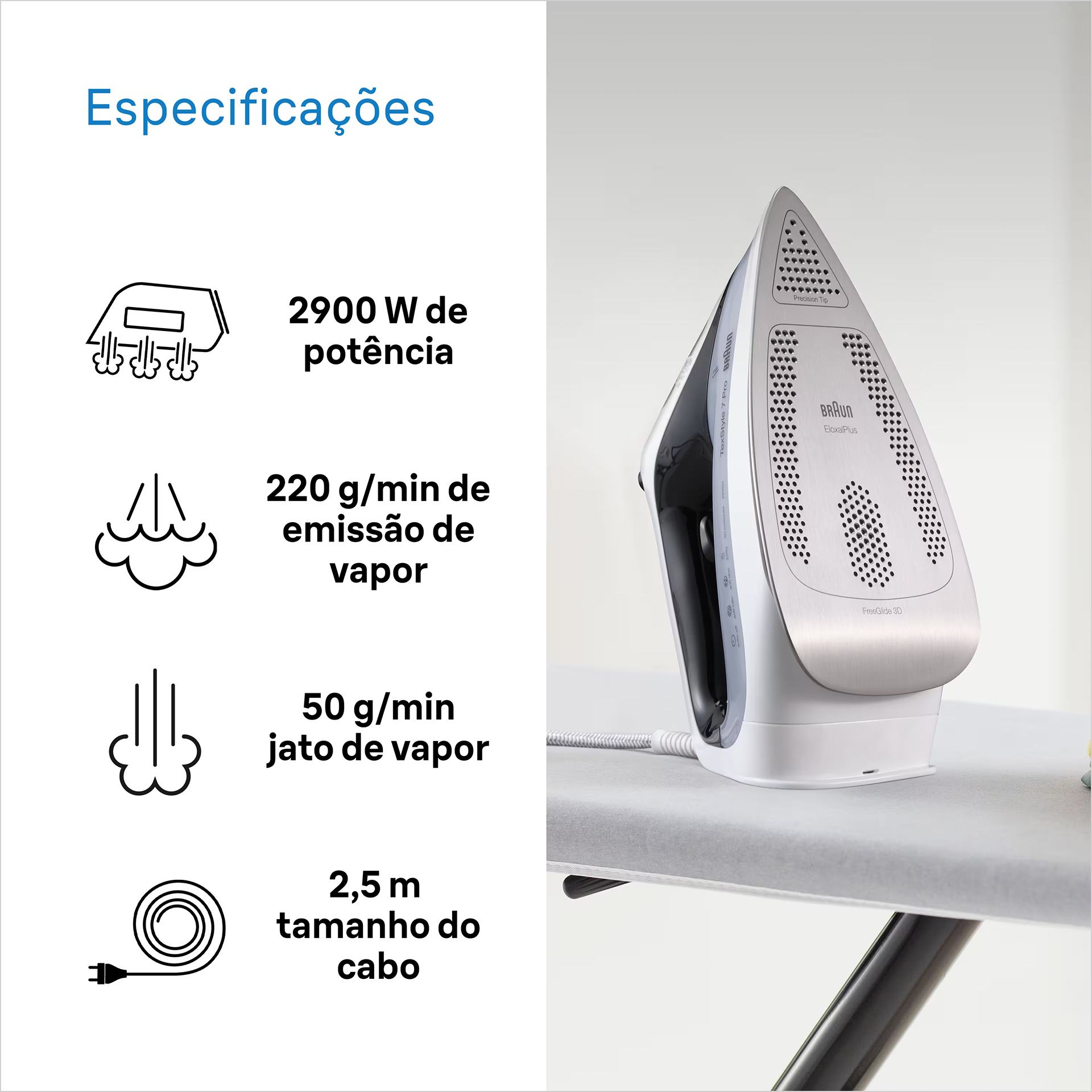 Ferro a Vapor BRAUN SI7149.WB