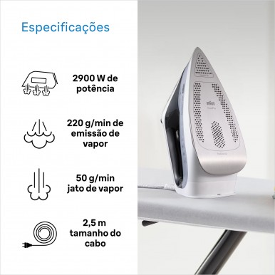 Ferro a Vapor BRAUN SI7149.WB