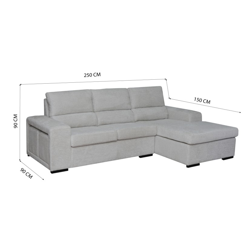 Sof� com Chaise direito JOM Florida