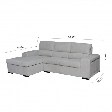 Sofá com Chaise JOM Florida Sofá com Chaise JOM Florida