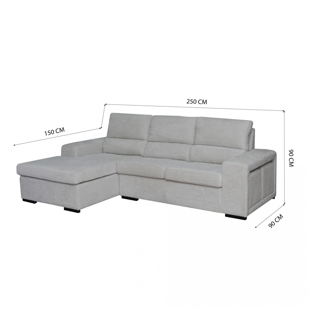 Sofá com Chaise JOM Florida