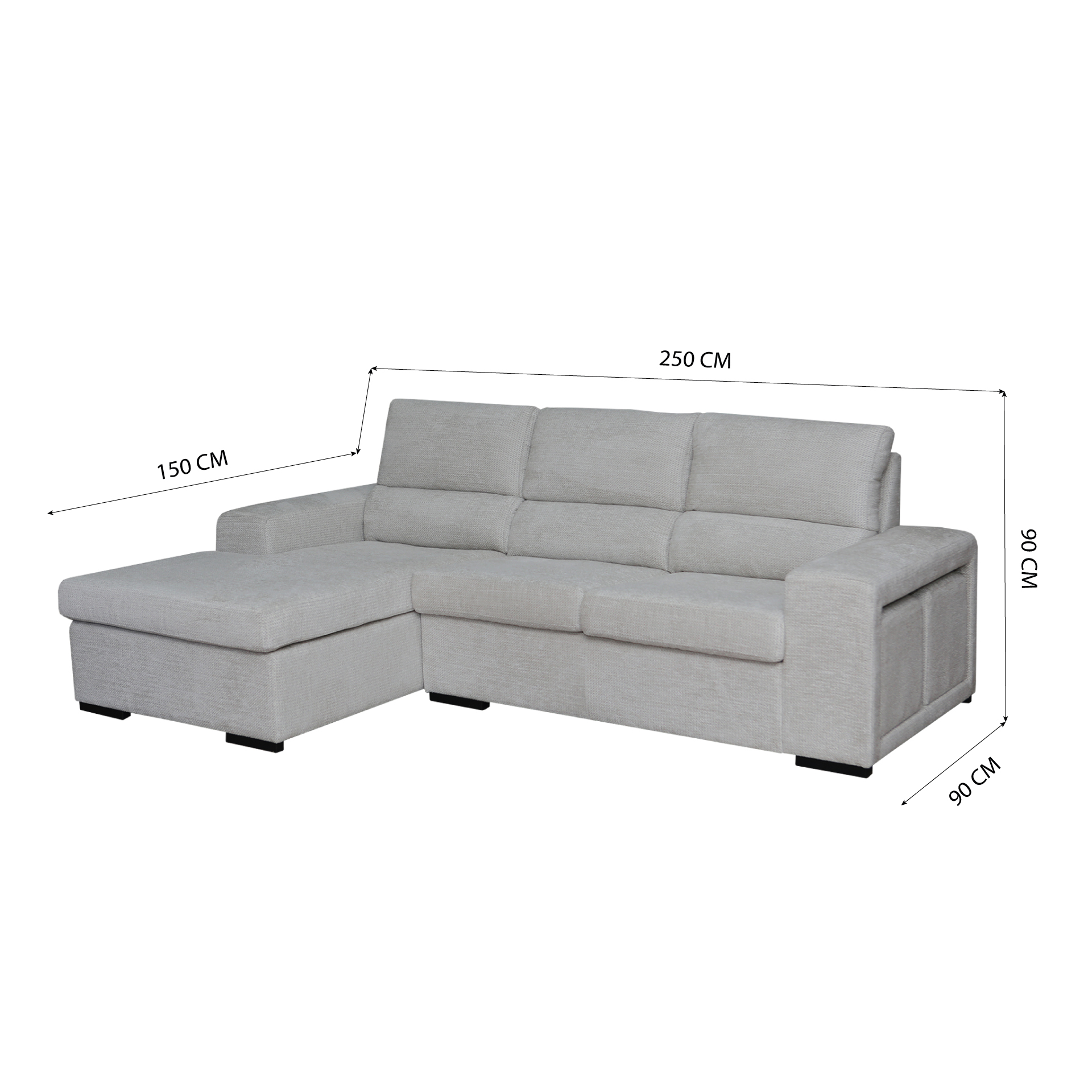 Sofá com Chaise JOM Florida