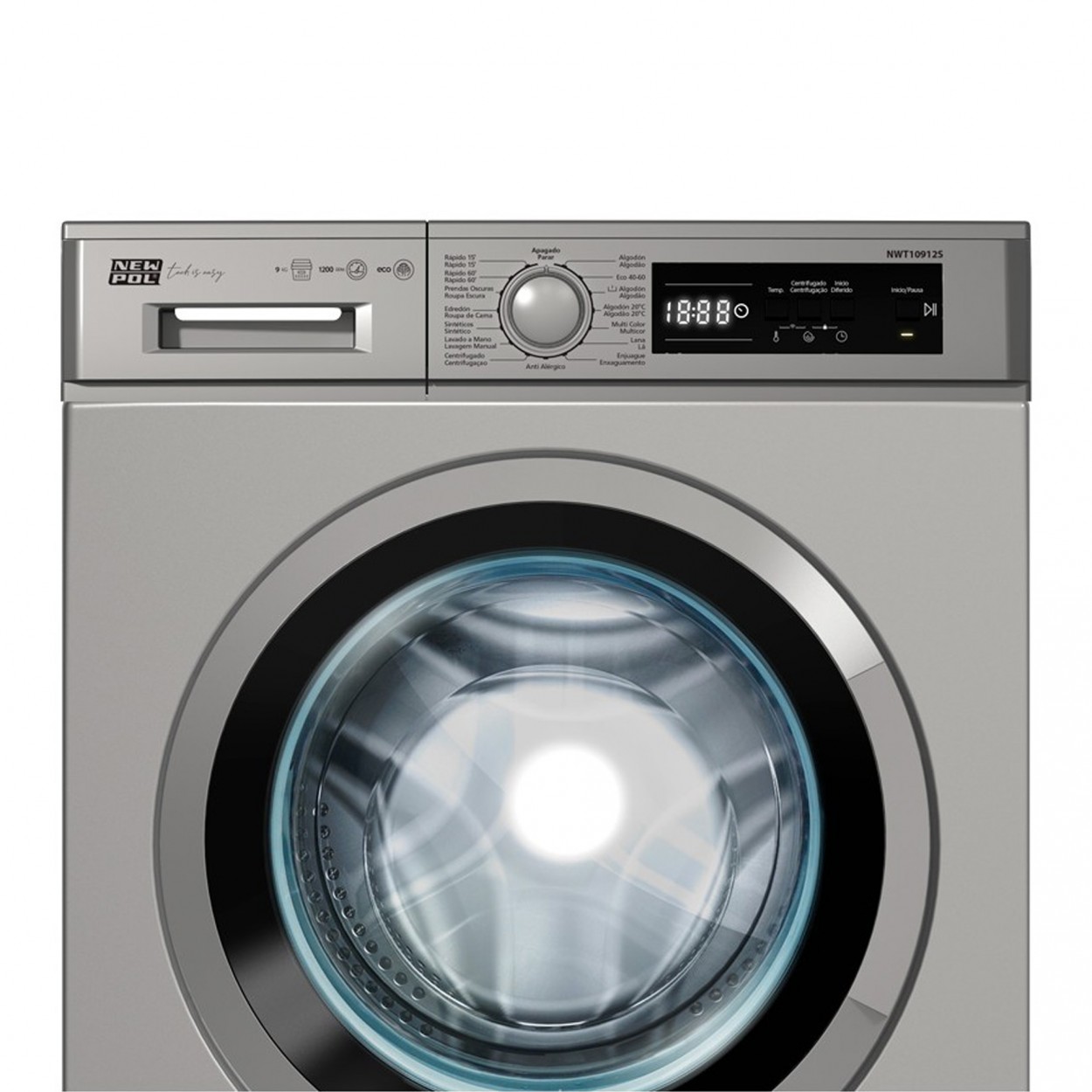 Máquina de Lavar Roupa New Pol NWT10912S