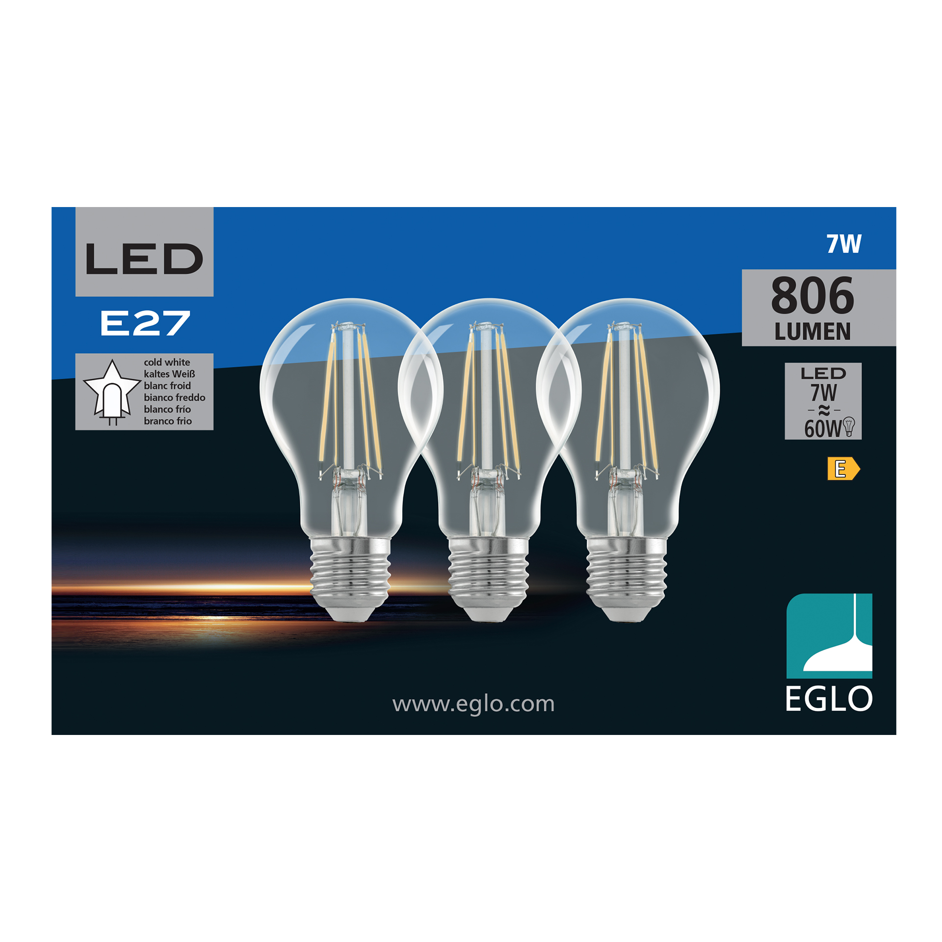 Pack 3 lâmpadas EGLO 113126