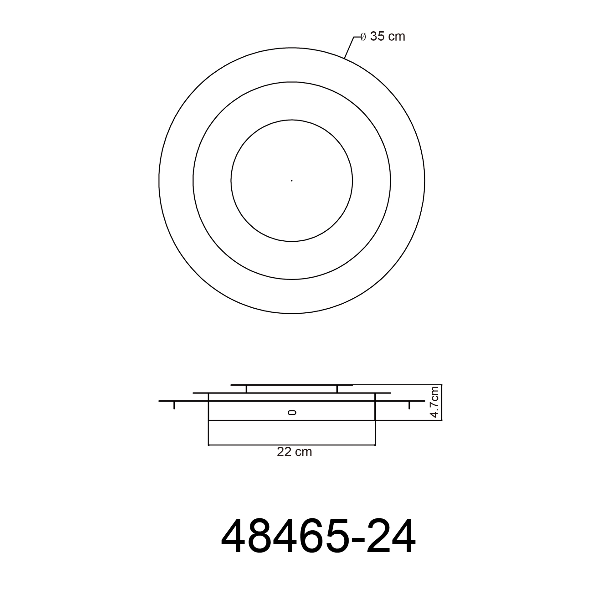 Candeeiro teto GLOBO 48465-24 HEDA