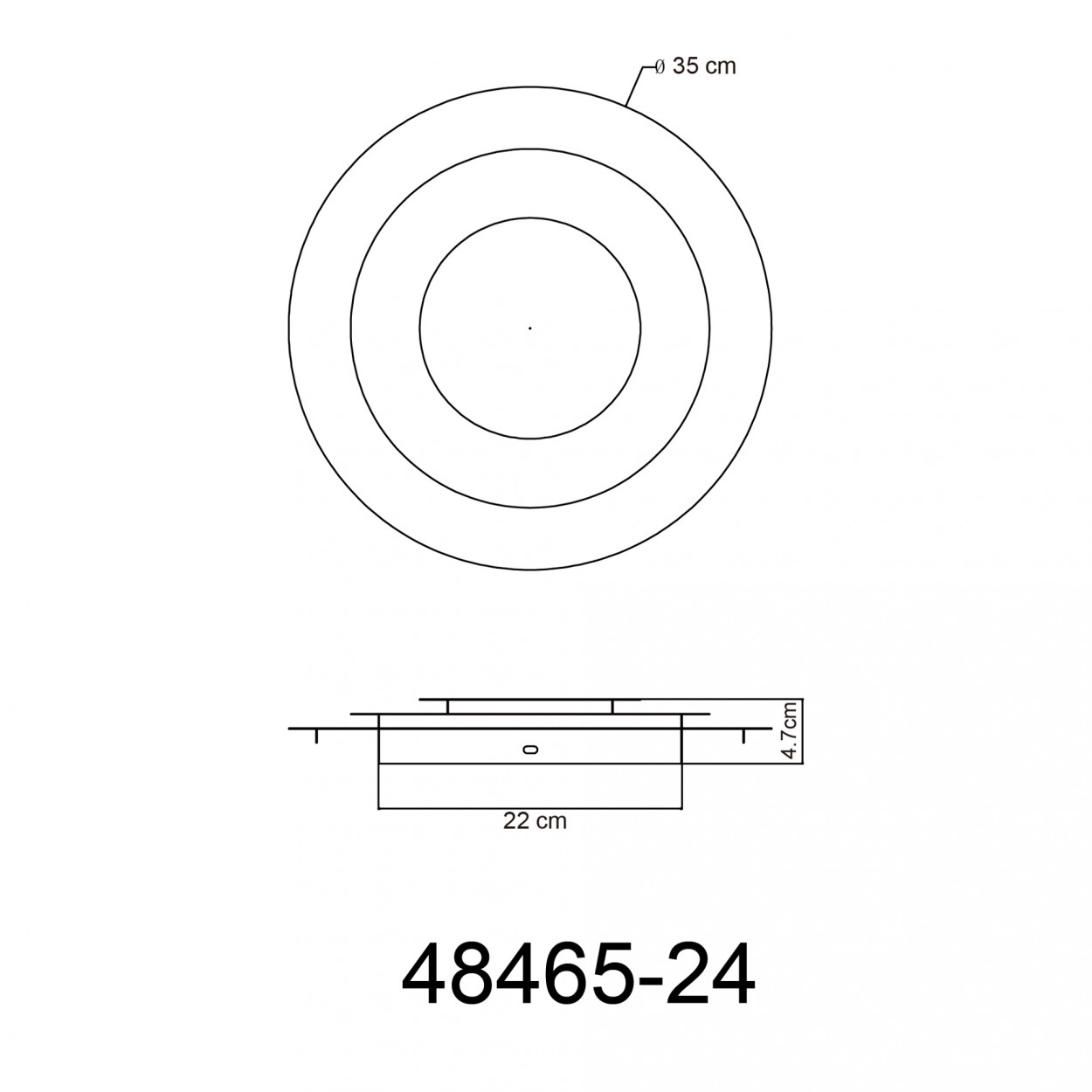 Candeeiro teto GLOBO 48465-24 HEDA