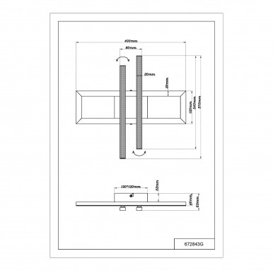 Candeeiro Teto GLOBO HANDELS 672843G HIGHWAY