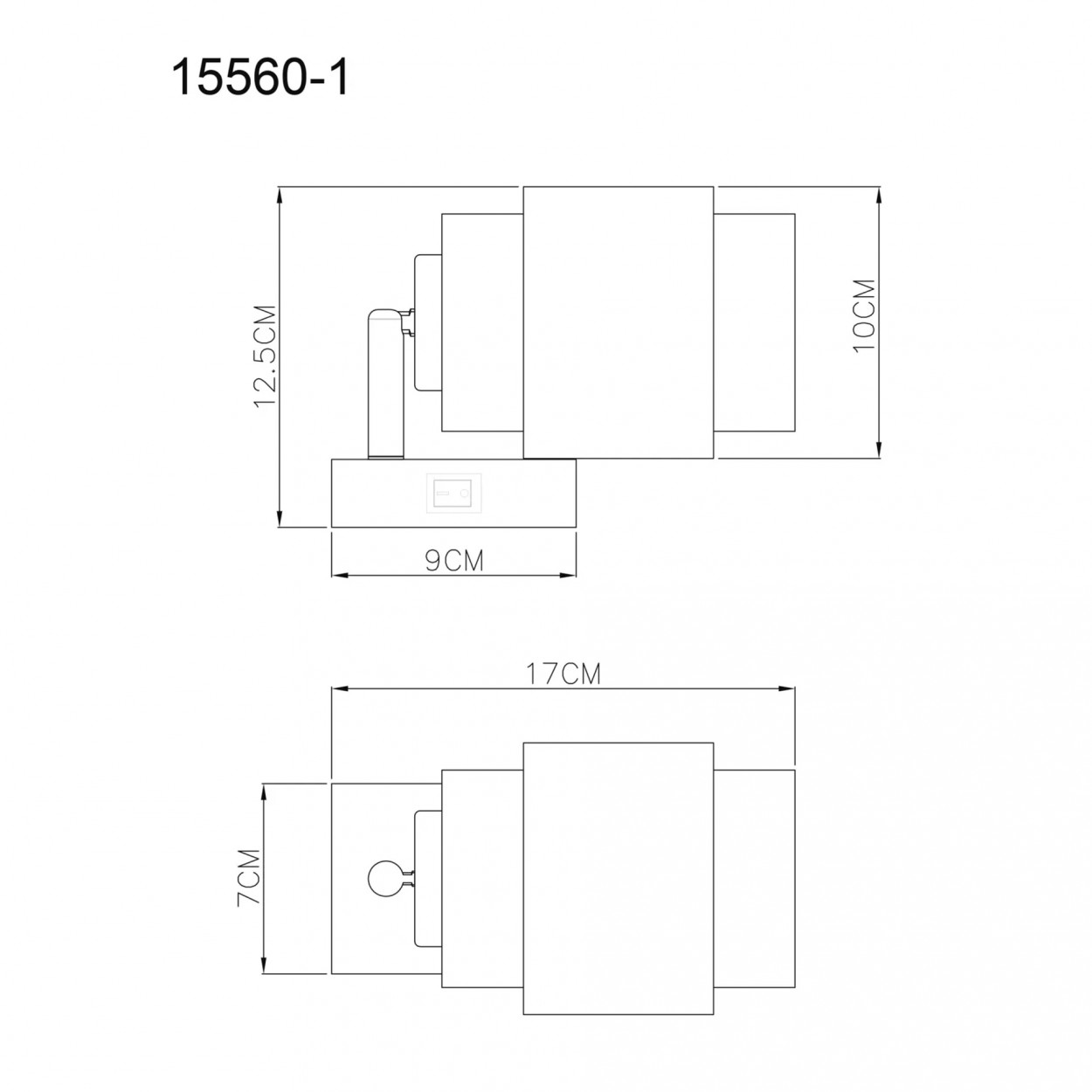 Candeeiro Aplique GLOBO HANDELS 15560-1 MILLEY
