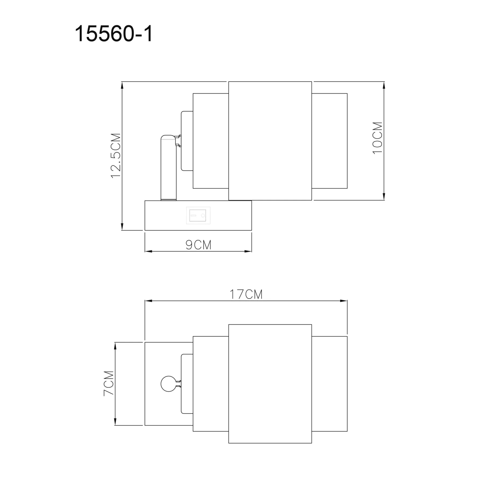 Candeeiro Aplique GLOBO HANDELS 15560-1 MILLEY