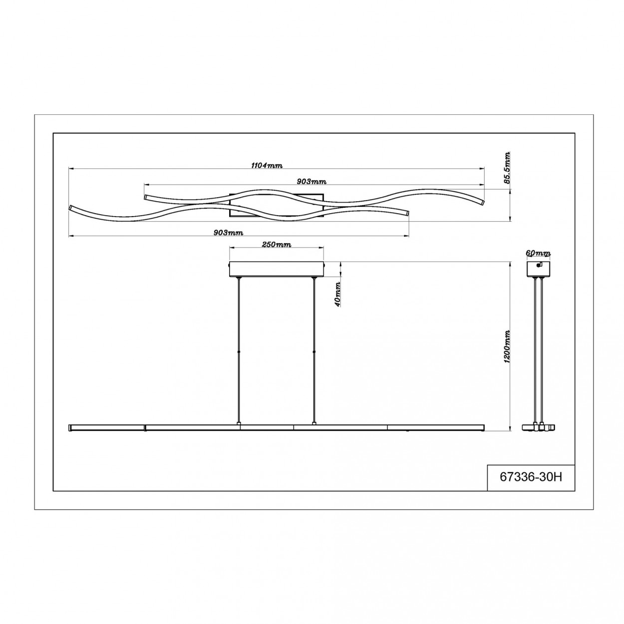Candeeiro Suspenso GLOBO HANDELS 67336-30H BOYD