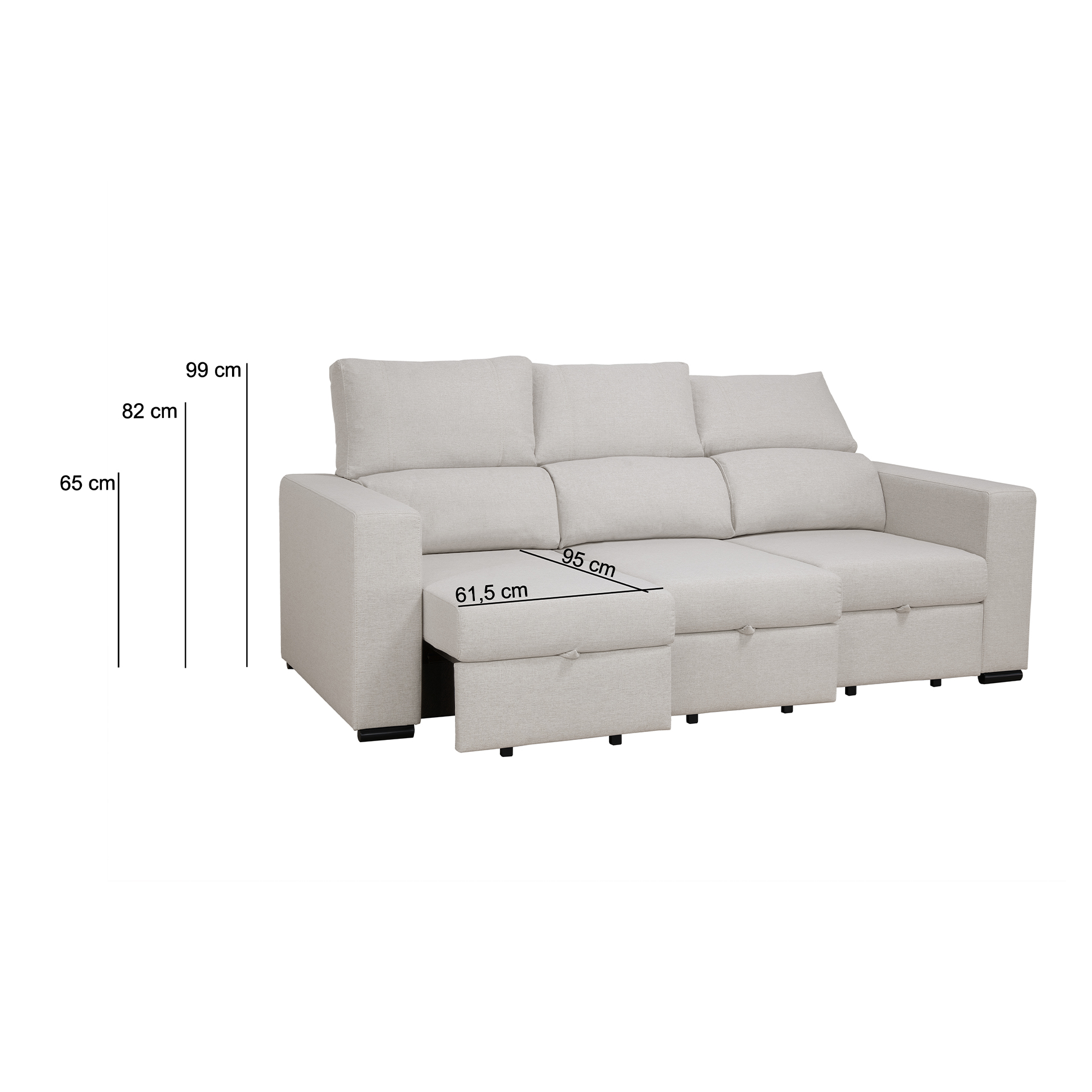 Sofá 3 lugares JOM Becky