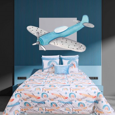 Edredo solteiro JOM Avioneta