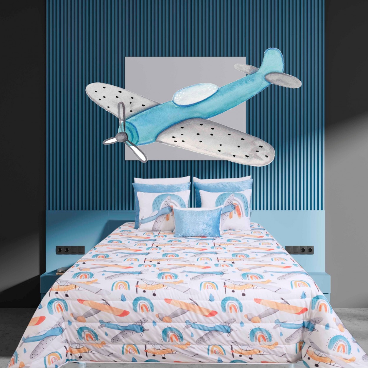 Edredo solteiro JOM Avioneta