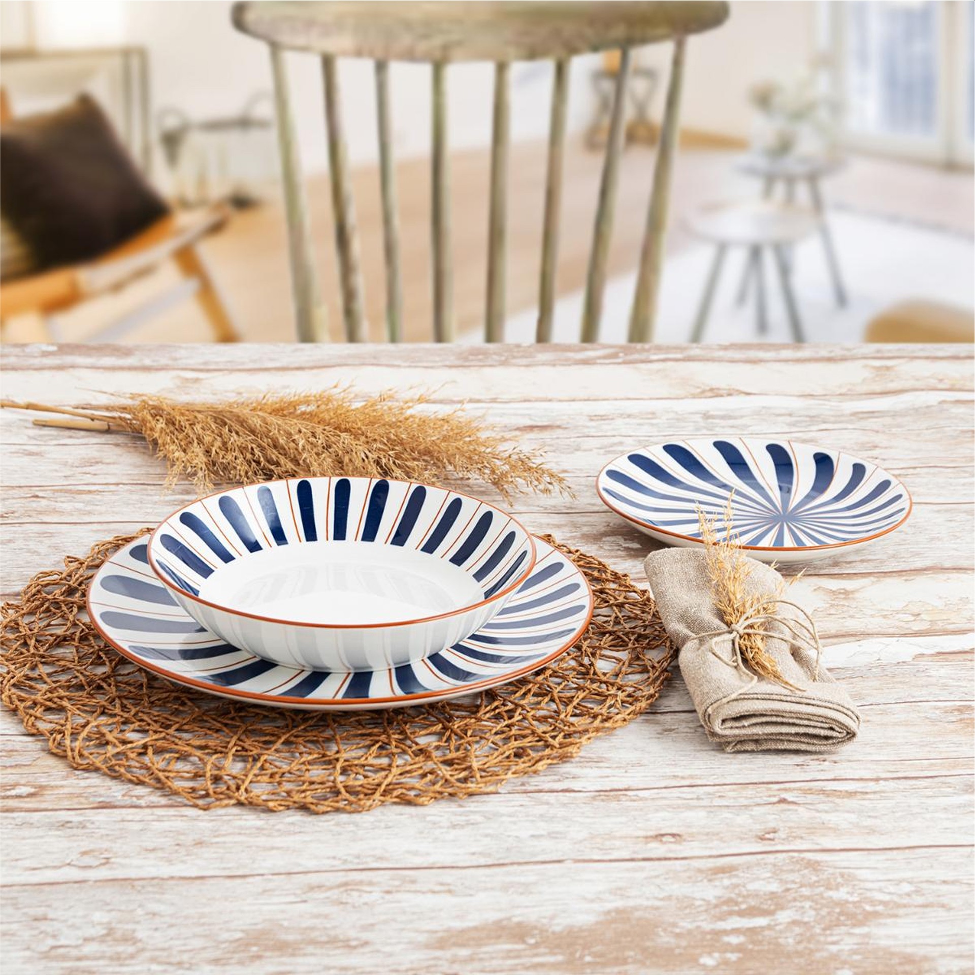 Serviço mesa 18 pcs BIDASOA 5426009 OCEANIKA