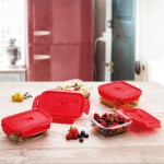 Caixa hermetica LUMINARC VERMELHO PURE BOX