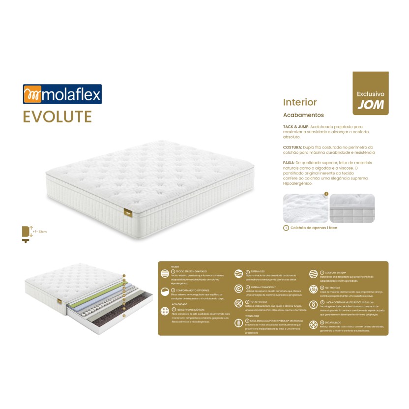 Colch�o MOLAFLEX Evolute Multiel�stic