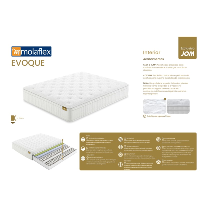Colch�o MOLAFLEX Evoque Pocket