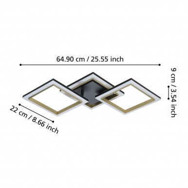 Candeeiro teto EGLO 901222 CALLIERA