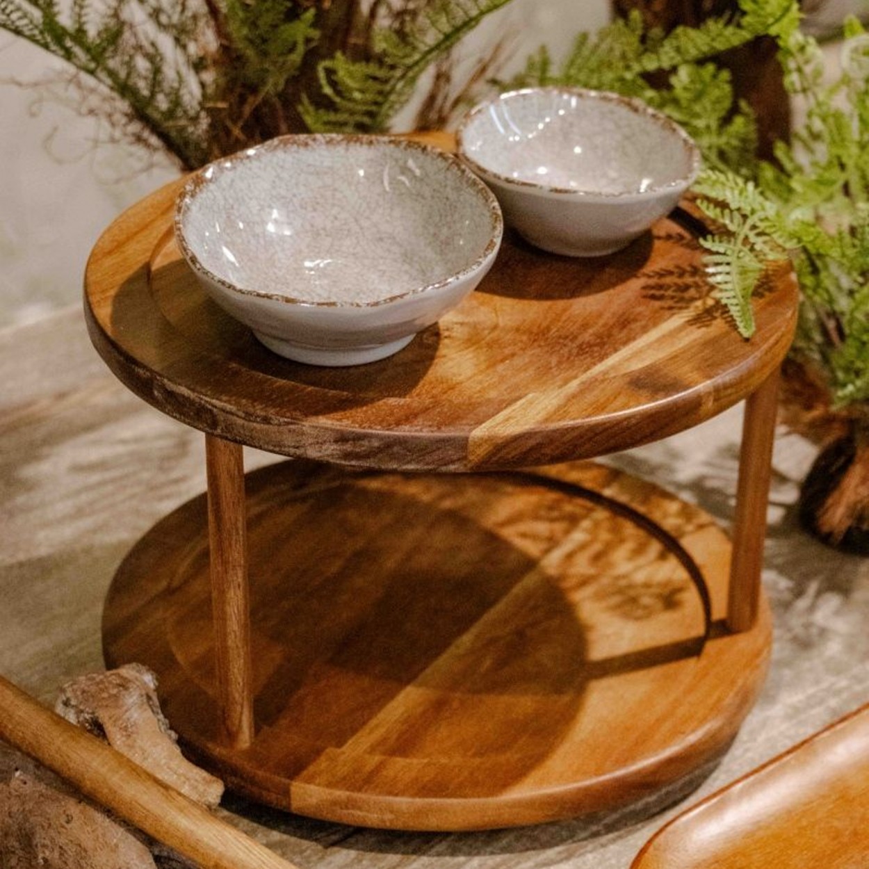 Prato 2 níveis JOM ACÁCIA 55336