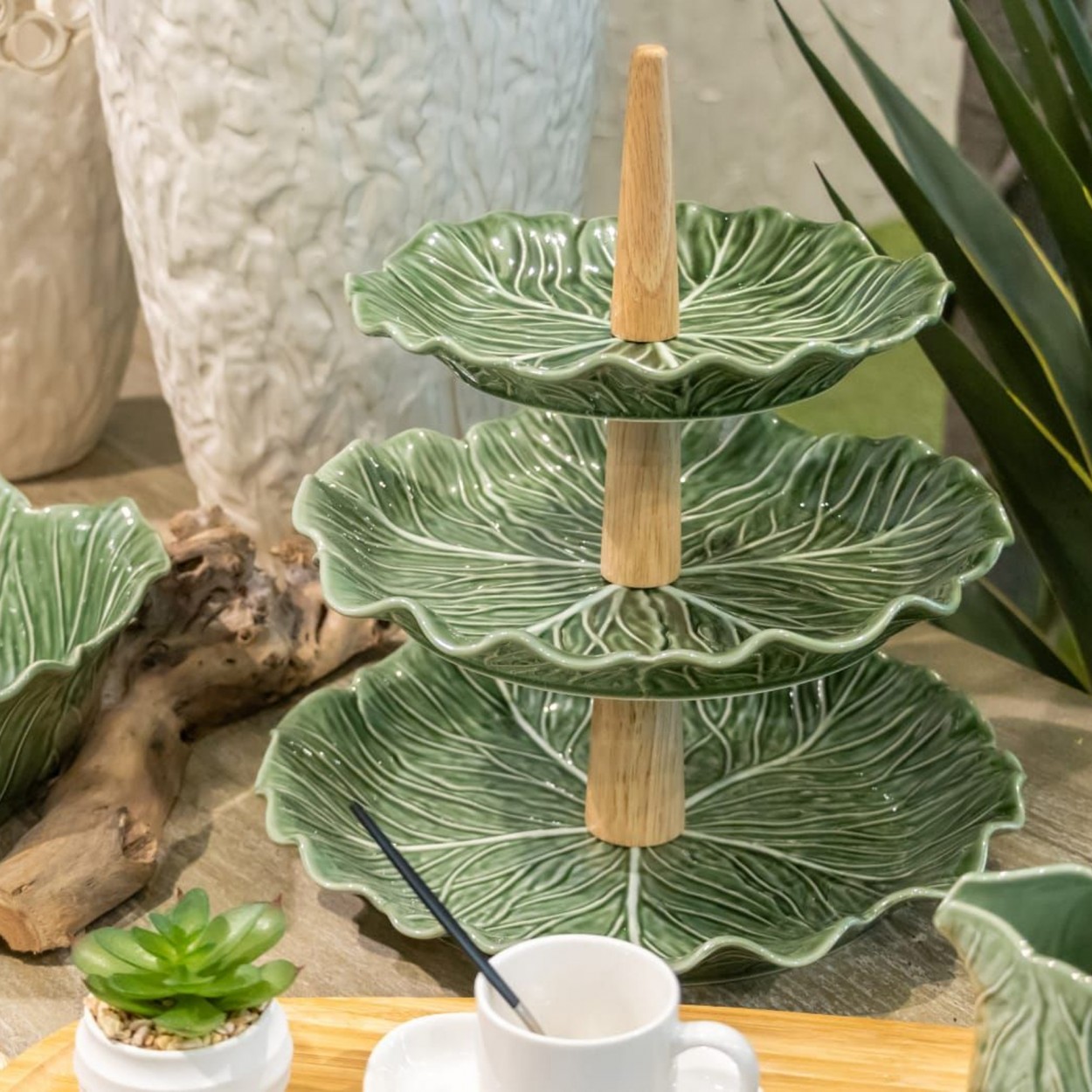 Prato 3 niveis JOM FOLHAS 24605