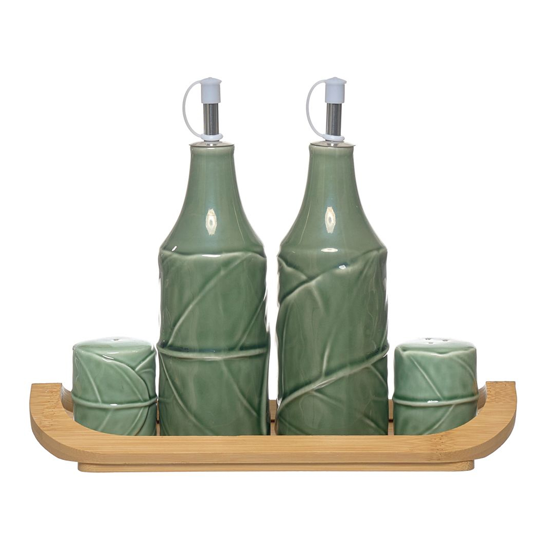 Galheteiro 4 peças JOM FOLHAS 24606