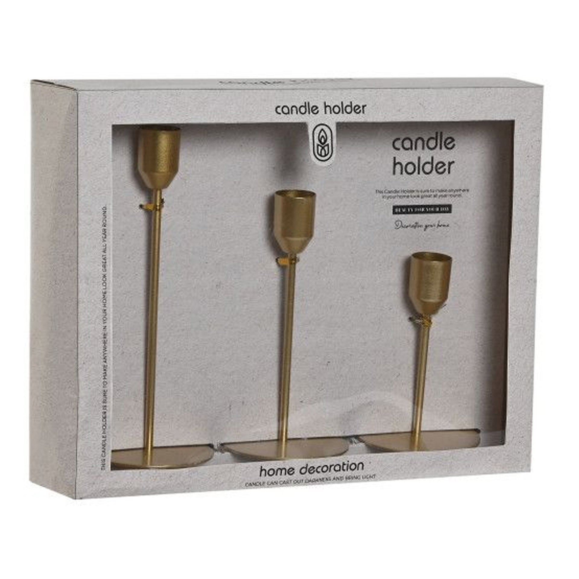 Conjunto 3 Castiçais JOM PV-217280