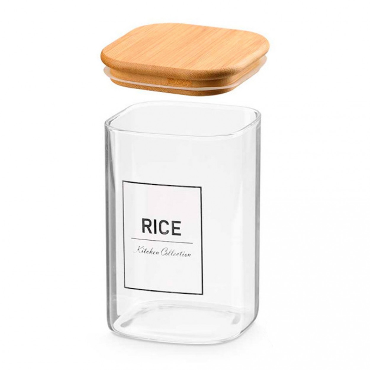 Frasco com tampa bambu JOM RICE 10744