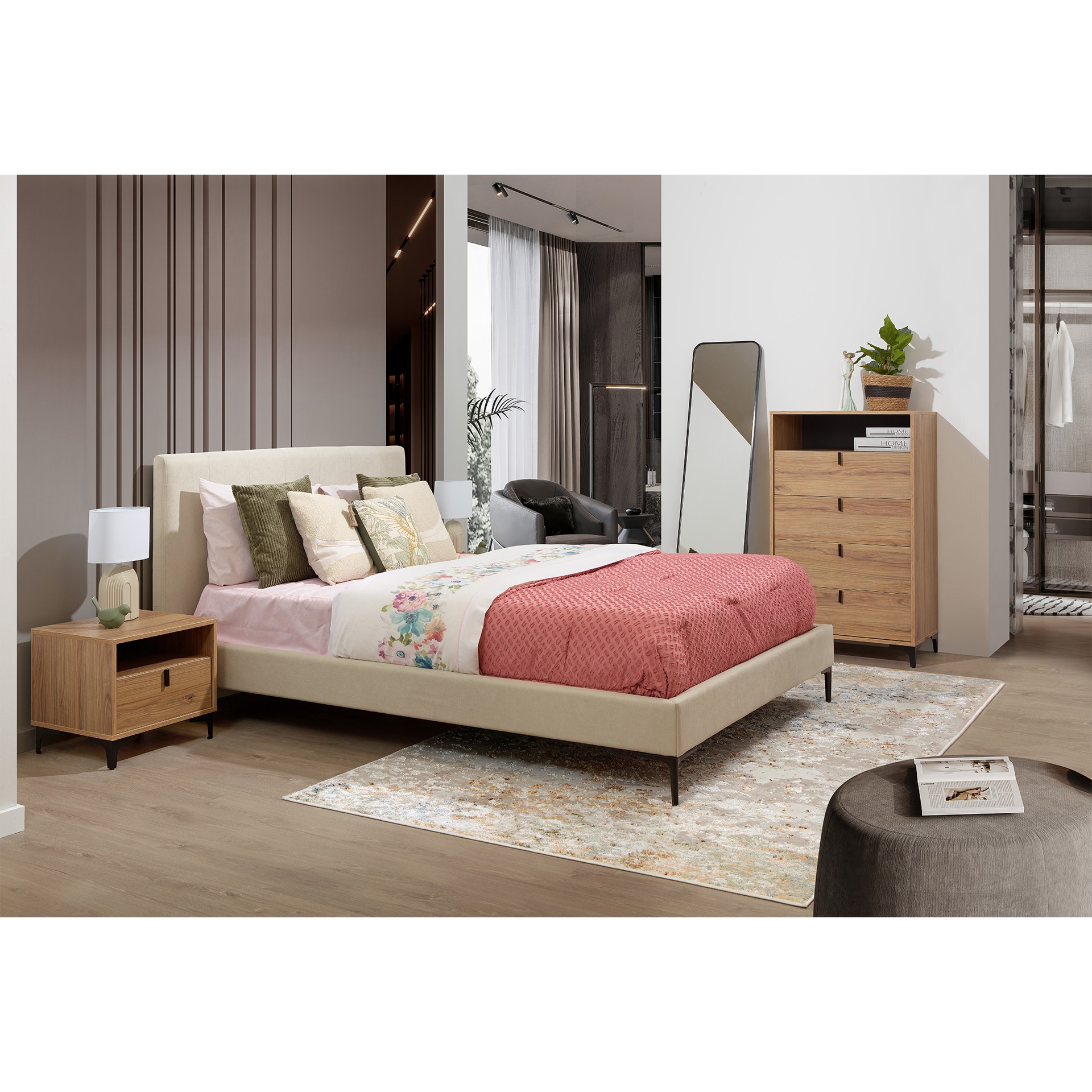 Conjunto cama+mesas cabeçeira JOM Marselha / Gondomar