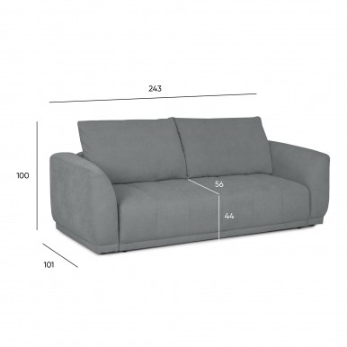 Sofá 3 lugares JOM Austin Sofá 3 lugares JOM Austin