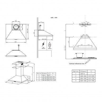 Chaminé VOX CHM6A17IX Chaminé VOX CHM6A17IX