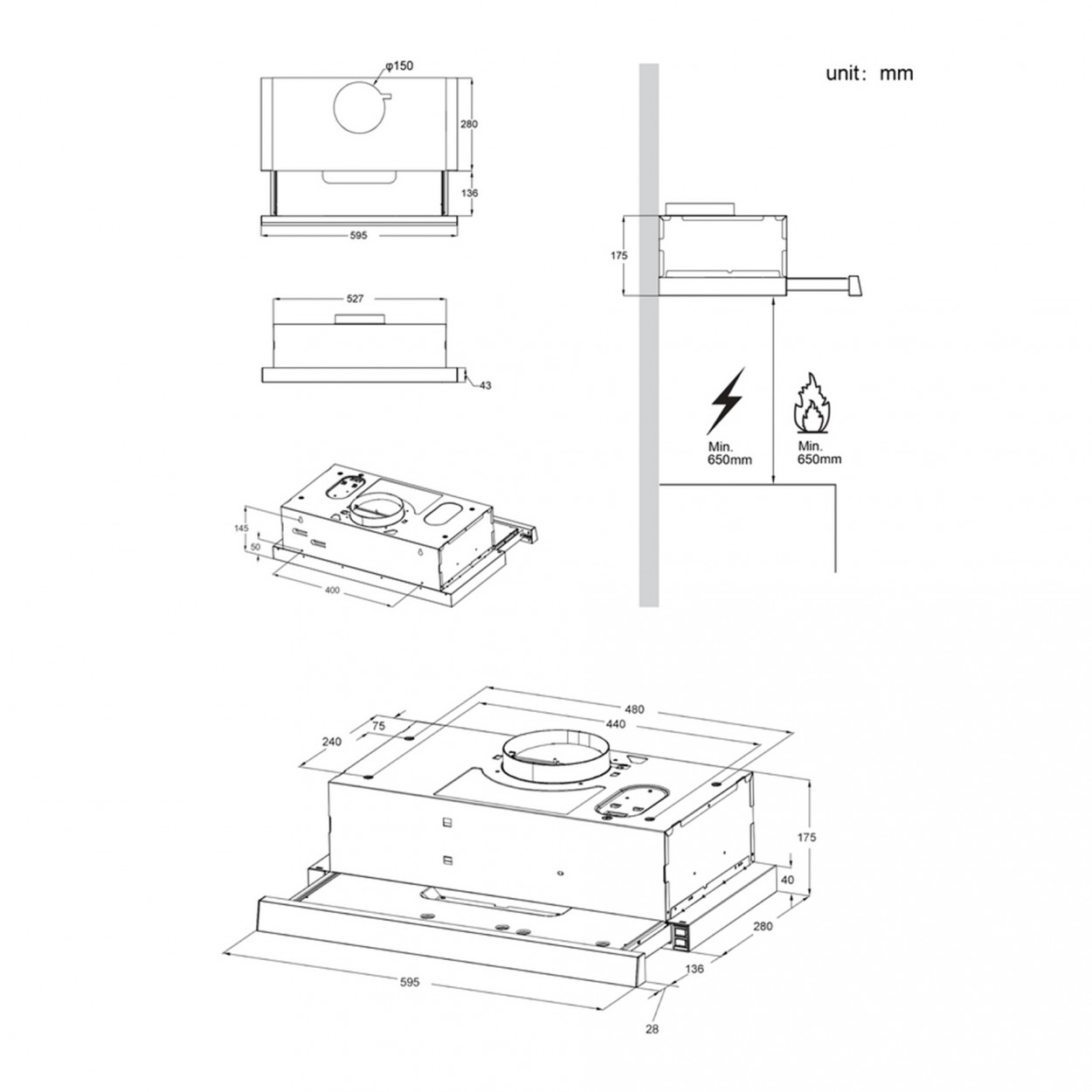 Exaustor Vox PIO6L03IX