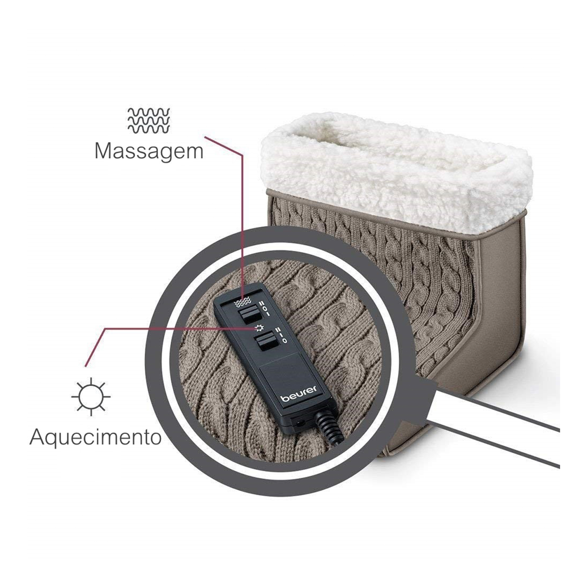 AQUECEDOR PES C/ MASSAGEM BEURER FWM45