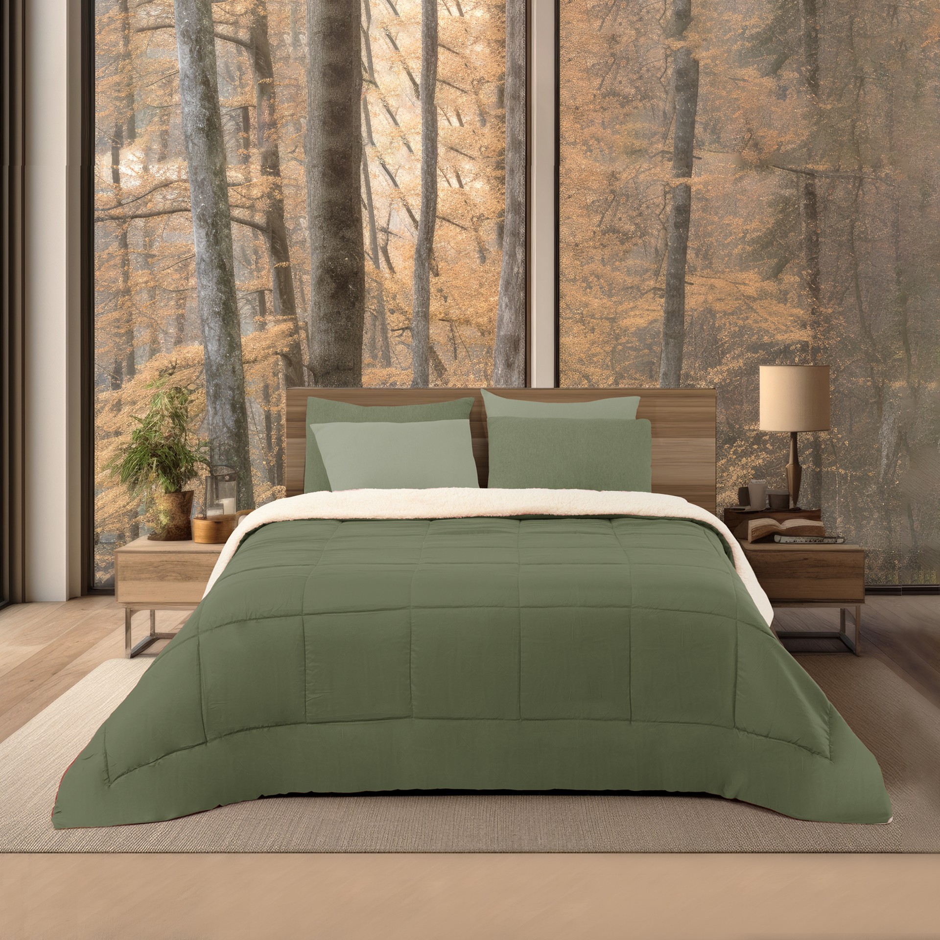 Edredão com sherpa JOM 43189