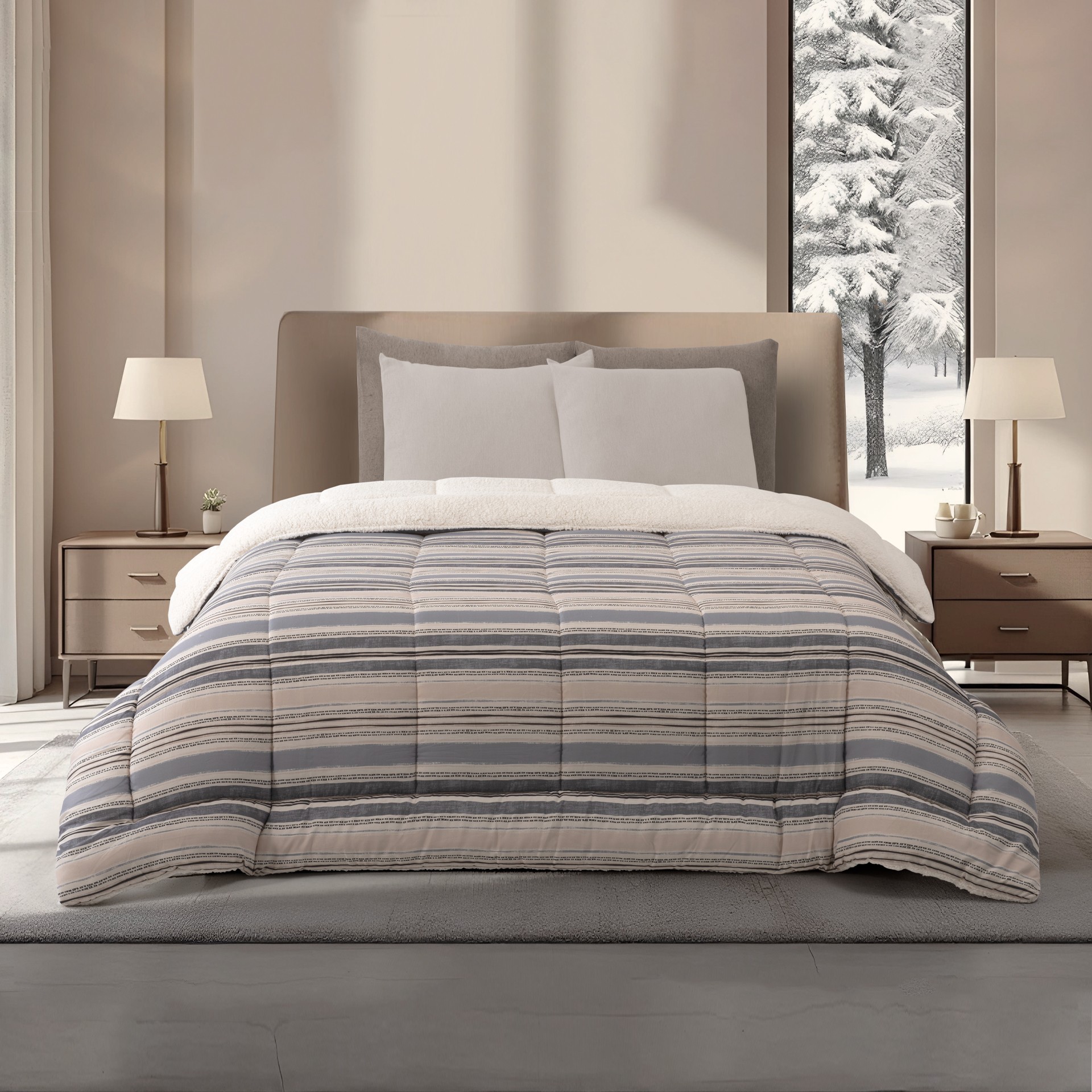 Edredão com sherpa JOM Horizontal