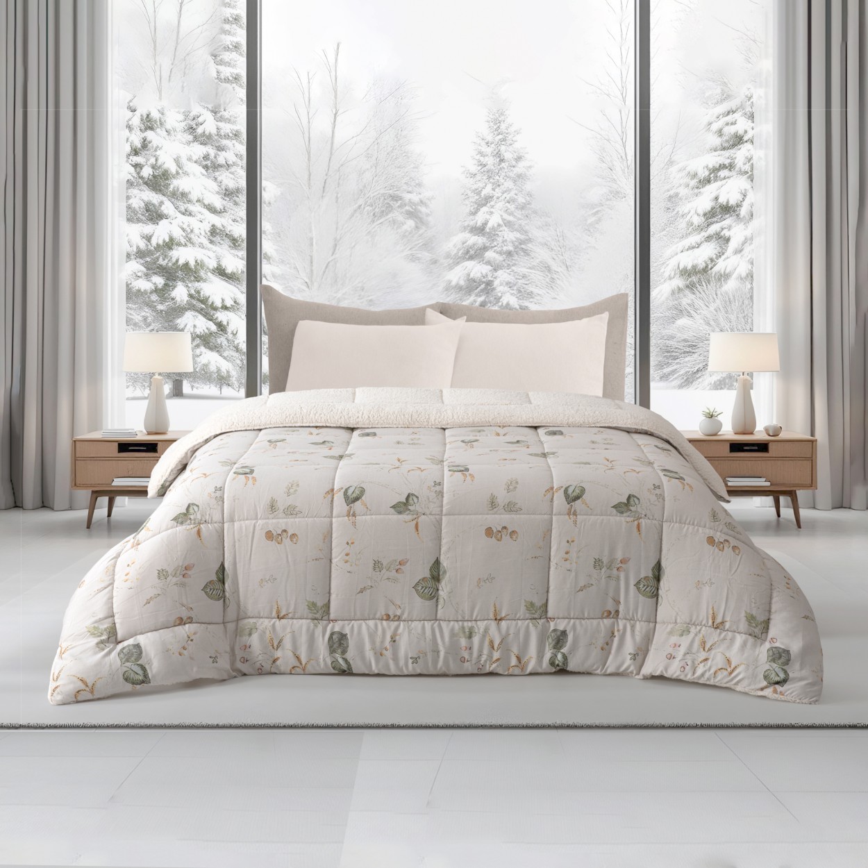 Edredo com sherpa JOM Flor