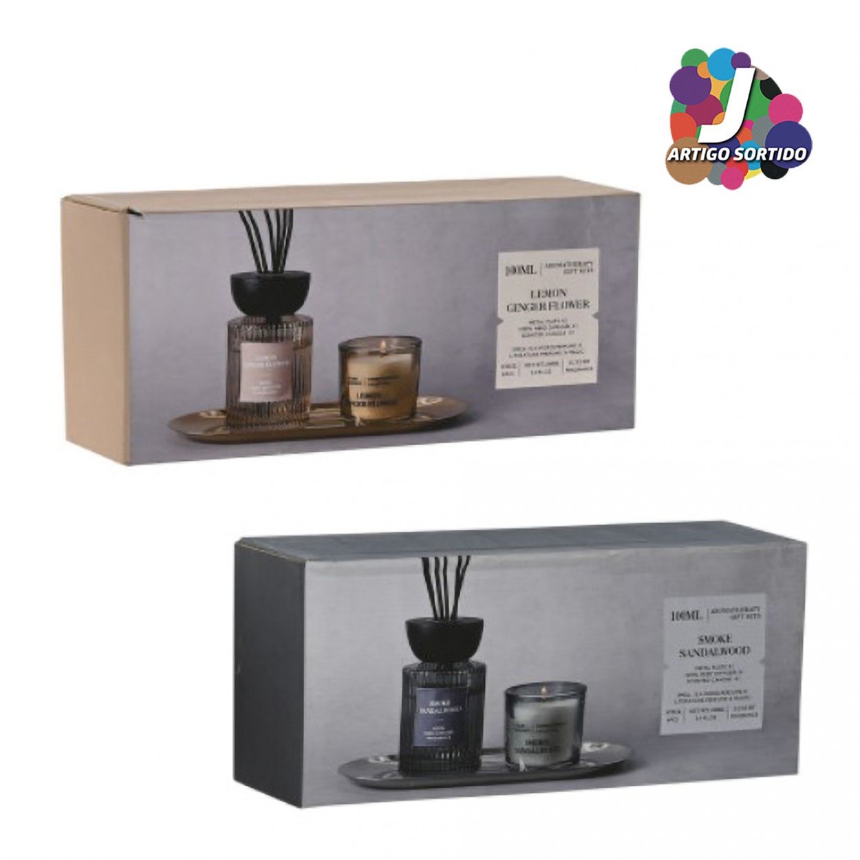 Conjunto 3 peças ambientador JOM VE-217266