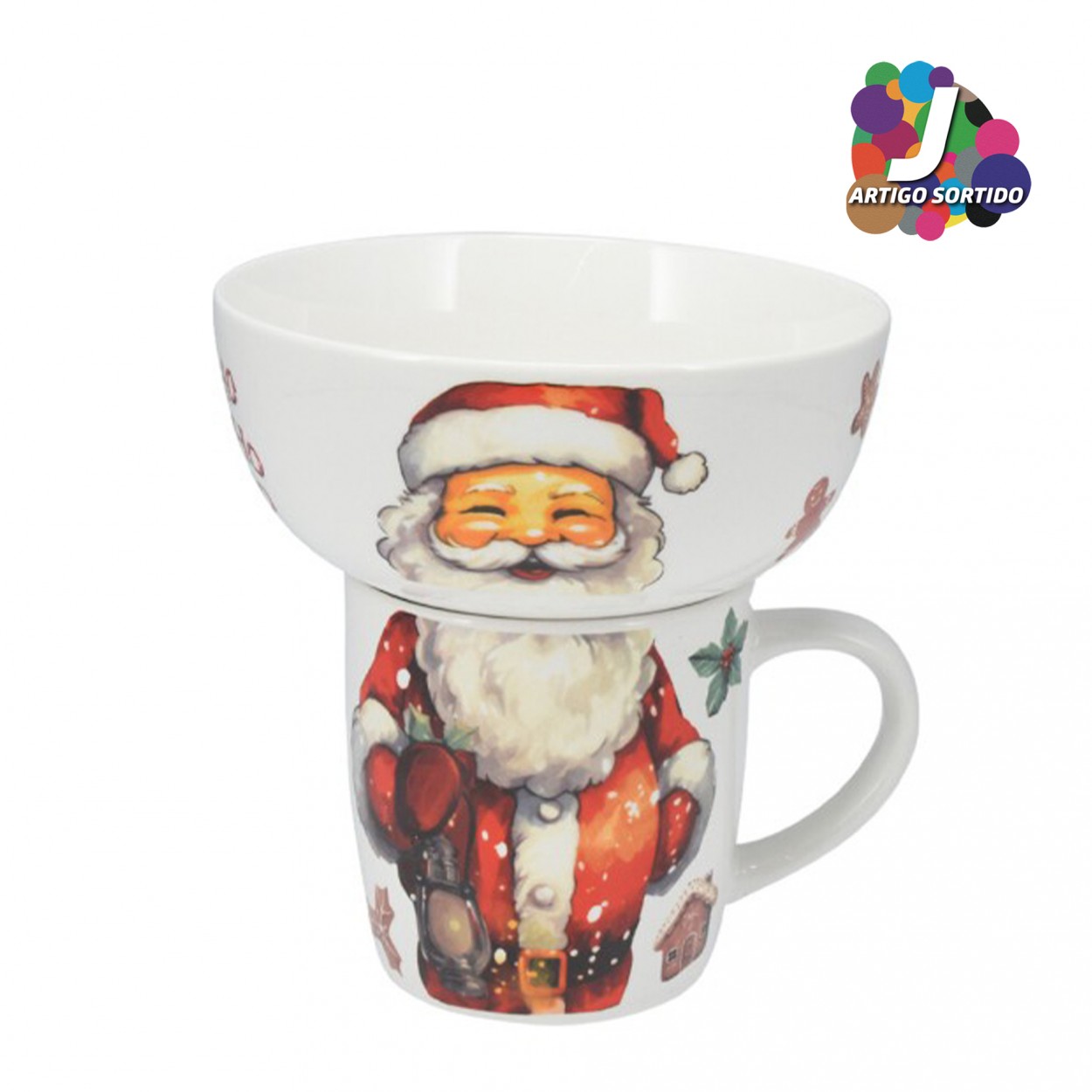 Conjunto caneca/ Ttigela JOM PAI NATAL Q96001090